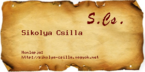 Sikolya Csilla névjegykártya