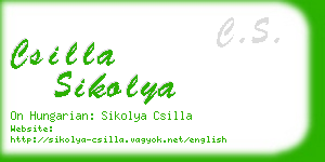 csilla sikolya business card